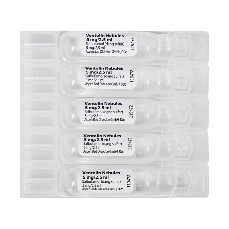 Dung dịch khí dung Ventolin Nebules 5mg trị hen suyễn (20 ống x 2.5ml) - 5